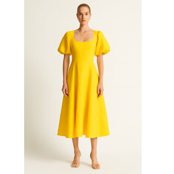 Three Graces London Nell Dress 10 Yellow NWT - Picture 1 of 10